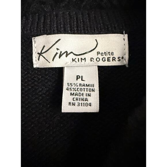 Kim Rogers Christmas Cardinal Button Down Vest with Removable Fur Collar Size PL - Picture 5 of 8